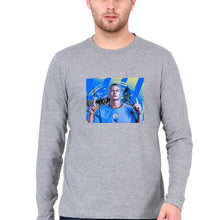 Load image into Gallery viewer, Erling Haaland Full Sleeves T-Shirt for Men-Grey Melange-Ektarfa.online
