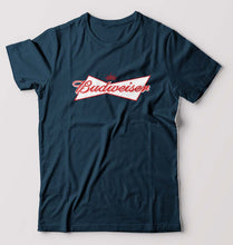 Load image into Gallery viewer, Budweiser T-Shirt for Men-S(38 Inches)-Petrol Blue-Ektarfa.online
