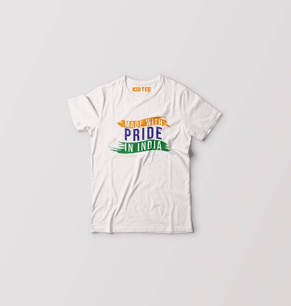 Made in India Kids T-Shirt for Boy/Girl-White-Ektarfa.online