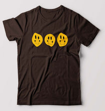 Load image into Gallery viewer, Smiley T-Shirt for Men-S(38 Inches)-Coffee Brown-Ektarfa.online

