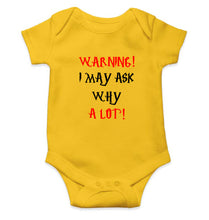 Load image into Gallery viewer, Warning Kids Romper For Baby Boy/Girl-0-5 Months(18 Inches)-Yellow-Ektarfa.online
