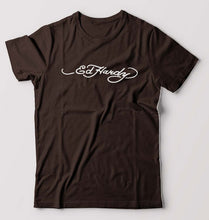 Load image into Gallery viewer, Ed Hardy T-Shirt for Men-S(38 Inches)-Coffee Brown-Ektarfa.online
