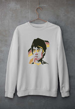Load image into Gallery viewer, Bruce Lee Unisex Sweatshirt for Men/Women-S(40 Inches)-Grey Melange-Ektarfa.online
