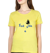 Load image into Gallery viewer, Godzilla T-Shirt for Women-XS(32 Inches)-Yellow-Ektarfa.online
