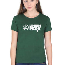 Load image into Gallery viewer, Linkin Park T-Shirt for Women-XS(32 Inches)-Dark Green-Ektarfa.online
