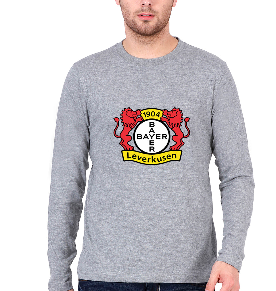 Leverkusen Full Sleeves T-Shirt for Men-Grey Melange-Ektarfa.online