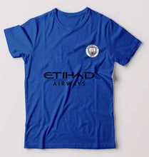Load image into Gallery viewer, Manchester City F.C 2021-22 T-Shirt for Men-S(38 Inches)-Royal Blue-Ektarfa.online
