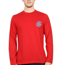 Load image into Gallery viewer, Bayern Munich Logo Full Sleeves T-Shirt for Men-Red-Ektarfa.online
