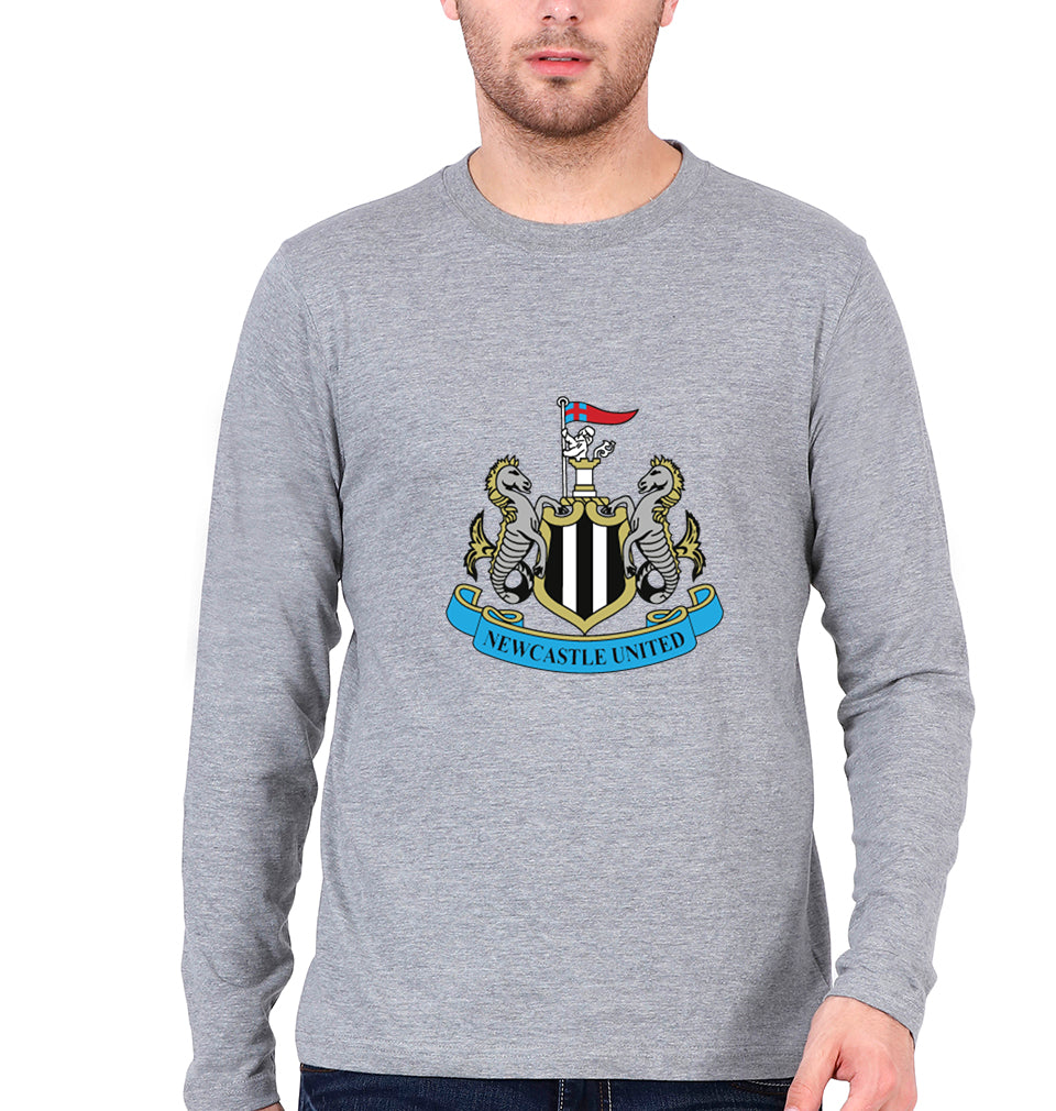 Newcastle Full Sleeves T-Shirt for Men-Grey Melange-Ektarfa.online