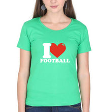 Load image into Gallery viewer, I Love Football T-Shirt for Women
