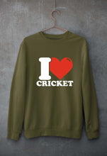 Load image into Gallery viewer, I Love Cricket Unisex Sweatshirt for Men/Women-Olive Green-Ektarfa.online
