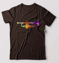 Load image into Gallery viewer, Trumpet T-Shirt for Men-Coffee Brown-Ektarfa.online
