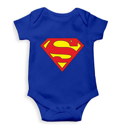 Superman Kids Romper For Baby Boy/Girl-0-5 Months(18 Inches)-Royal Blue-Ektarfa.online