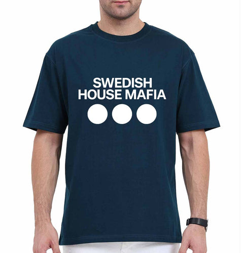 Swedish House Mafia Oversized T-Shirt for Men-Petrol Blue-Ektarfa.online