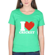 Load image into Gallery viewer, I Love Cricket T-Shirt for Women
