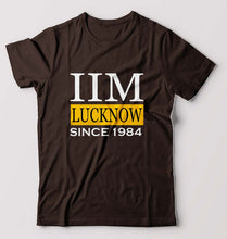 Load image into Gallery viewer, IIM Lucknow T-Shirt for Men-S(38 Inches)-Coffee Brown-Ektarfa.online
