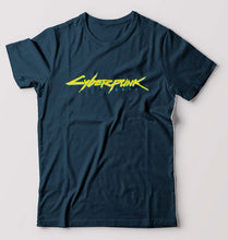 Load image into Gallery viewer, Cyberpunk T-Shirt for Men-S(38 Inches)-Petrol Blue-Ektarfa.online
