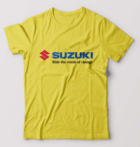 Suzuki T-Shirt for Men-S(38 Inches)-Yellow-Ektarfa.online