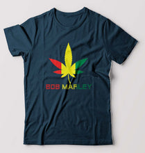Load image into Gallery viewer, Bob Marley Weed T-Shirt for Men-Petrol Blue-Ektarfa.online
