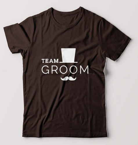 Team Groom T-Shirt for Men-Coffee Brown-Ektarfa.online