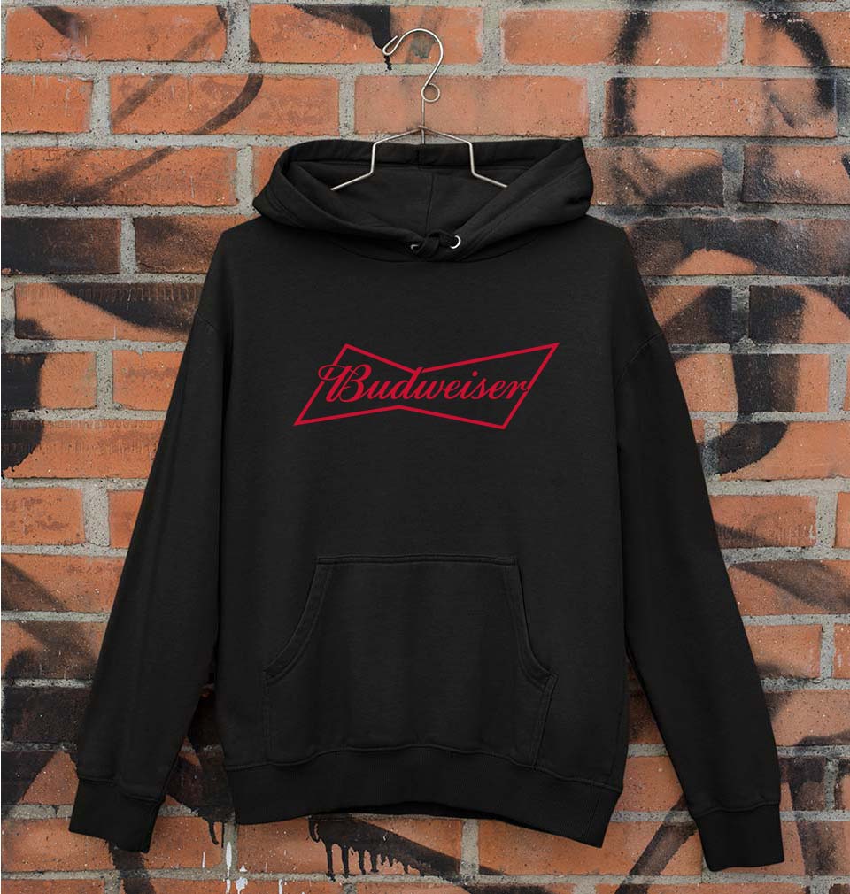 Budweiser Unisex Hoodie for Men/Women-S(40 Inches)-Black-Ektarfa.online