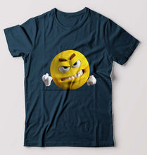 Load image into Gallery viewer, Angry Emoji T-Shirt for Men-Petrol Blue-Ektarfa.online
