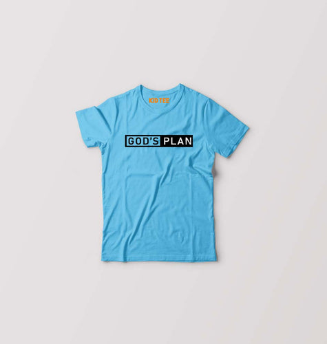 God's plan Kids T-Shirt for Boy/Girl-Light Blue-Ektarfa.online
