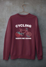 Load image into Gallery viewer, Cycling Unisex Sweatshirt for Men/Women-Maroon-Ektarfa.online
