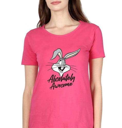 Rabbit Bunny T-Shirt for Women-Pink-Ektarfa.online