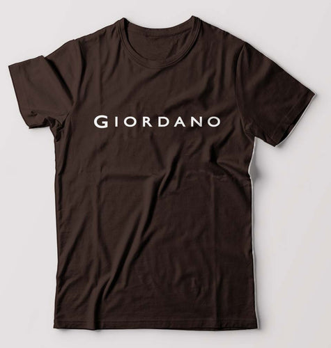 Giordano T-Shirt for Men-S(38 Inches)-Coffee Brown-Ektarfa.online