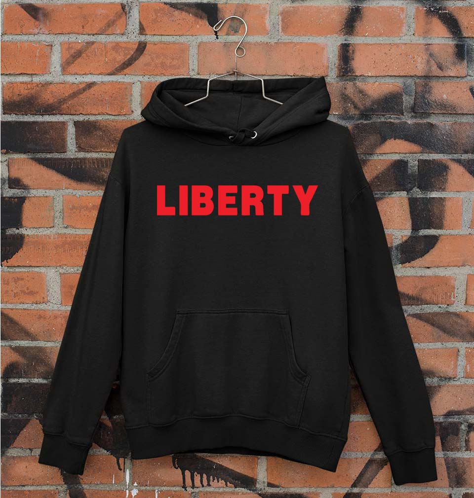 Liberty Unisex Hoodie for Men/Women-S(40 Inches)-Black-Ektarfa.online