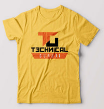 Load image into Gallery viewer, Technical Guruji(Gaurav Chaudhary) T-Shirt for Men-S(38 Inches)-Golden Yellow-Ektarfa.online
