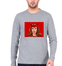 Load image into Gallery viewer, Scarlet Witch Wanda Full Sleeves T-Shirt for Men-Grey Melange-Ektarfa.online
