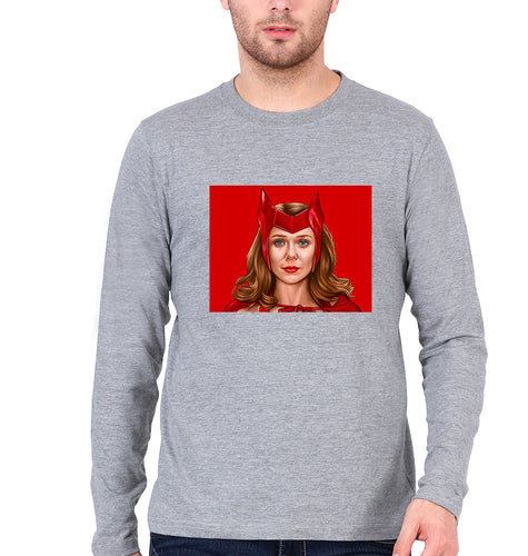 Scarlet Witch Wanda Full Sleeves T-Shirt for Men-Grey Melange-Ektarfa.online