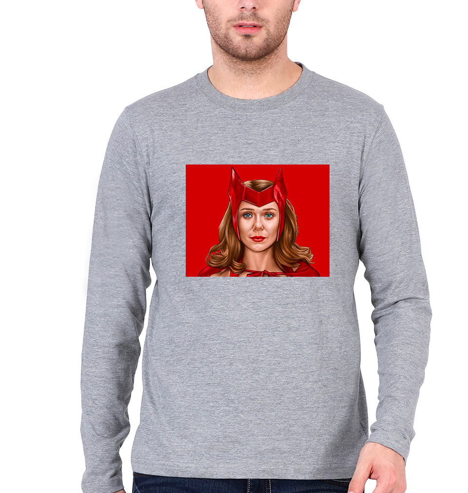 Scarlet Witch Wanda Full Sleeves T-Shirt for Men-Grey Melange-Ektarfa.online