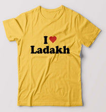Load image into Gallery viewer, I Love Ladakh T-Shirt for Men-Golden Yellow-Ektarfa.online
