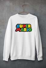 Load image into Gallery viewer, Super Mario Unisex Sweatshirt for Men/Women-S(40 Inches)-White-Ektarfa.online
