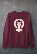 Load image into Gallery viewer, Feminist Unisex Sweatshirt for Men/Women-S(40 Inches)-Maroon-Ektarfa.online
