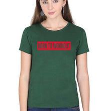 Load image into Gallery viewer, Gym Workout T-Shirt for Women-Dark Green-Ektarfa.online
