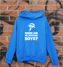 Load image into Gallery viewer, PUBG Where Are We Dropping Boys Unisex Hoodie for Men/Women-Royal Blue-Ektarfa.online
