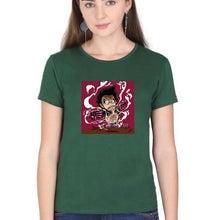 Load image into Gallery viewer, Monkey D. Luffy T-Shirt for Women-XS(32 Inches)-Dark Green-Ektarfa.online

