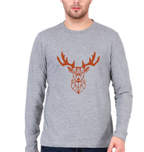 Load image into Gallery viewer, Deer Full Sleeves T-Shirt for Men-Grey Melange-Ektarfa.online
