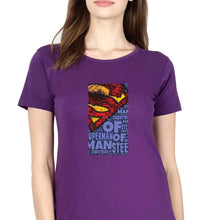 Load image into Gallery viewer, Superman Superhero T-Shirt for Women-Purple-Ektarfa.online
