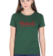 Load image into Gallery viewer, Michaels T-Shirt for Women-XS(32 Inches)-Dark Green-Ektarfa.online

