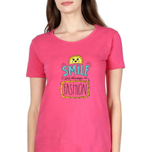 Load image into Gallery viewer, Smile are Always in Fashion T-Shirt for Women-XS(32 Inches)-Pink-Ektarfa.online
