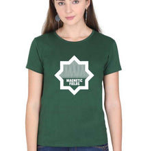 Load image into Gallery viewer, Magnetic fields T-Shirt for Women-XS(32 Inches)-Dark Green-Ektarfa.online
