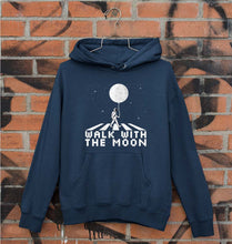 Load image into Gallery viewer, Moon Space Unisex Hoodie for Men/Women-S(40 Inches)-Navy Blue-Ektarfa.online
