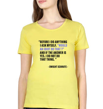Load image into Gallery viewer, Dwight Schrute T-Shirt for Women-Yellow-Ektarfa.online
