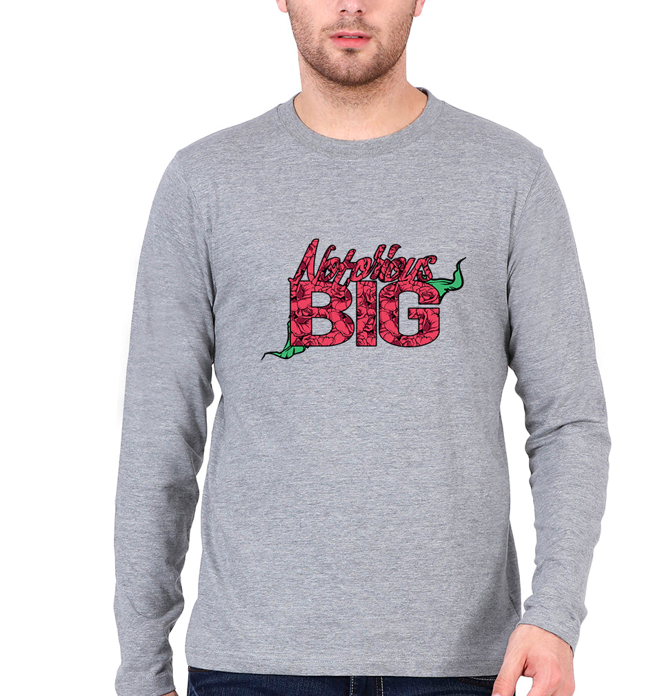 The Notorious B.I.G Full Sleeves T-Shirt for Men-Grey Melange-Ektarfa.online