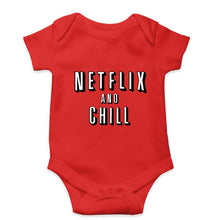 Load image into Gallery viewer, Netflix and Chill Kids Romper For Baby Boy/Girl-0-5 Months(18 Inches)-Red-Ektarfa.online
